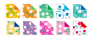 Paper - Origami: Assorted Flower Patterned Paper (20 Sheets)