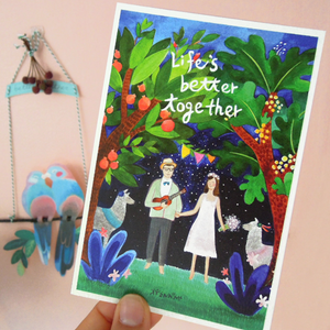Postcard - "Life's Better Together"