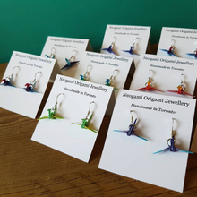 Load image into Gallery viewer, Neogami Origami Jewellery - Folded Crane Earrings