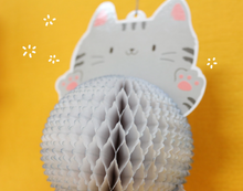 Load image into Gallery viewer, Honeycomb Ornament Card - Kitty Cat