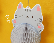 Load image into Gallery viewer, Honeycomb Ornament Card - Kitty Cat