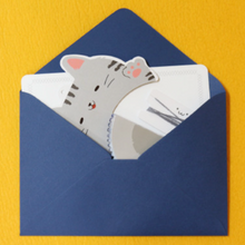 Load image into Gallery viewer, Honeycomb Ornament Card - Kitty Cat