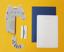 Load image into Gallery viewer, Honeycomb Ornament Card - Kitty Cat