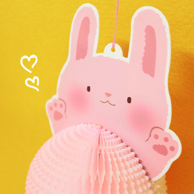 Honeycomb Ornament Card - Bunny