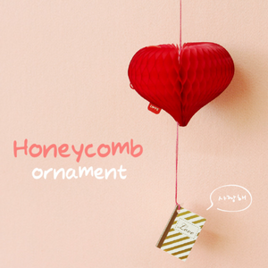 Honeycomb Ornament Card - Heart