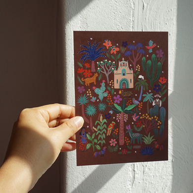 Large Postcard - Village