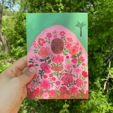 Load image into Gallery viewer, Large Postcard - A Mountain with Flowers