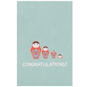 Honeycomb 3D Card - Congrats Matryoshka