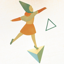 Load image into Gallery viewer, Girl &amp; Triangle - Paper Mobile