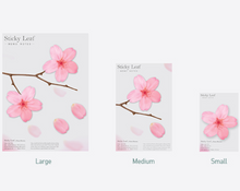 Load image into Gallery viewer, Sticky Leaf - Memo Notes - Cherry Blossom (Medium)