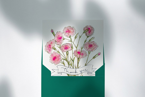 Thank You Card - Petit Carnation