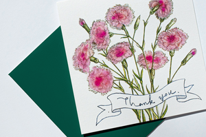 Thank You Card - Petit Carnation