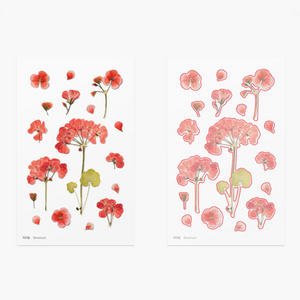 Pressed Flower Sticker - Geranium