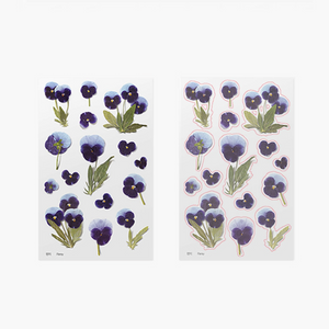 Pressed Flower Sticker - Pansy