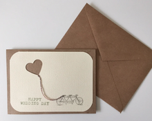 Load image into Gallery viewer, Happy Wedding Day Bike - Greeting Card