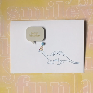 Happy Birthday Apatosaurus - Greeting Card