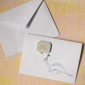 Happy Birthday Apatosaurus - Greeting Card