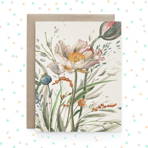 Golden Wildflowers - Greeting Card