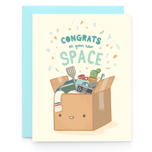 Load image into Gallery viewer, Moving Box Congrats - Greeting Card