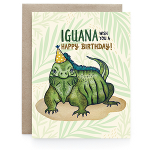 Iguana Birthday - Greeting Card