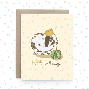 Hoppy Birthday Bunny - Greeting Card