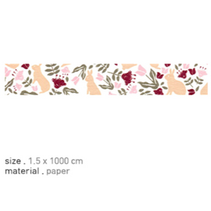 Botanic Garden : Rabbit Washi Tape - 60