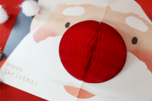 Load image into Gallery viewer, Honeycomb 3D Card - Santa Nose