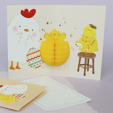 Load image into Gallery viewer, Honeycomb 3D Card - Happy Egg
