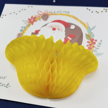 Load image into Gallery viewer, Honeycomb 3D Card - Santa Basket