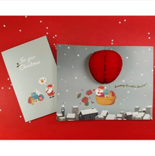 Load image into Gallery viewer, Honeycomb 3D Card - Air Balloon Santa