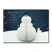 Load image into Gallery viewer, Honeycomb 3D Card - Snowman