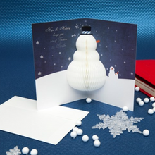 Load image into Gallery viewer, Honeycomb 3D Card - Snowman
