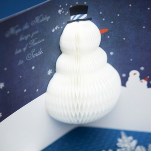 Honeycomb 3D Card - Snowman