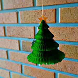 Honeycomb Ornament Card - Christmas Tree