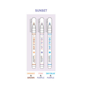 Double Line Pen - 3 Pen Set