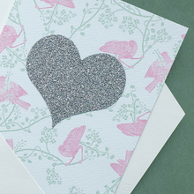 Load image into Gallery viewer, Pink Bird Heart - Greeting Card