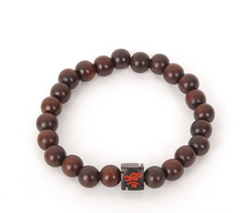 Load image into Gallery viewer, Lightning Struck Jujube Bead &quot;Om&quot; Bracelet