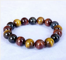 Load image into Gallery viewer, Three Colour Tiger Eye Stone Bracelet 13mm