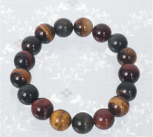 Load image into Gallery viewer, Three Colour Tiger Eye Stone Bracelet 13mm
