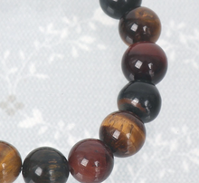 Load image into Gallery viewer, Three Colour Tiger Eye Stone Bracelet 13mm