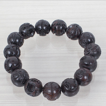 Load image into Gallery viewer, Lightning Struck Carved Chinese Zodiac 15mm Bracelet