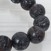 Load image into Gallery viewer, Lightning Struck Carved Chinese Zodiac 15mm Bracelet