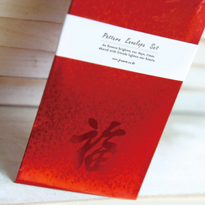 Red - Pattern Envelope Set