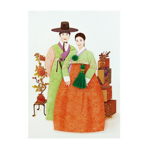 Korean Couple - Soulmates Hanbok Card