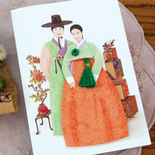 Load image into Gallery viewer, Korean Hanbok Soulmates - Greeting Card