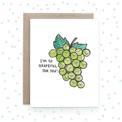 Grapeful For You - Greeting Card