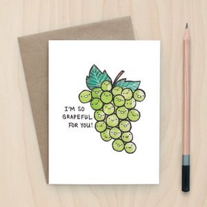 Grapeful For You - Greeting Card
