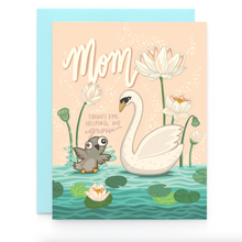 Load image into Gallery viewer, Swan &amp; Lilies - Greeting Card