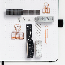 Load image into Gallery viewer, Washi Tape Basics Set - Dark Monochrome