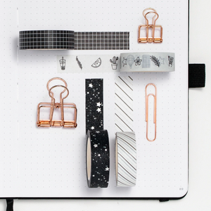 Washi Tape Basics Set - Dark Monochrome